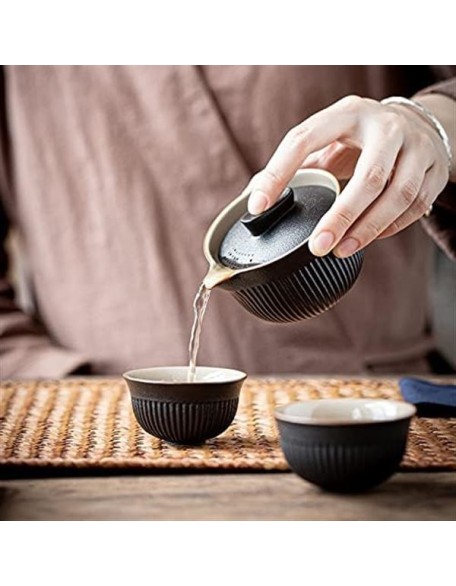 Ceramic Teacup Set Portable Travel Tea Set Ceramic Teapot Kettle Quik Pots One Pot and Two Cups Teaware Chinese Drink TeapotsTea Cup fee Set Tea fee Pot Teapots,